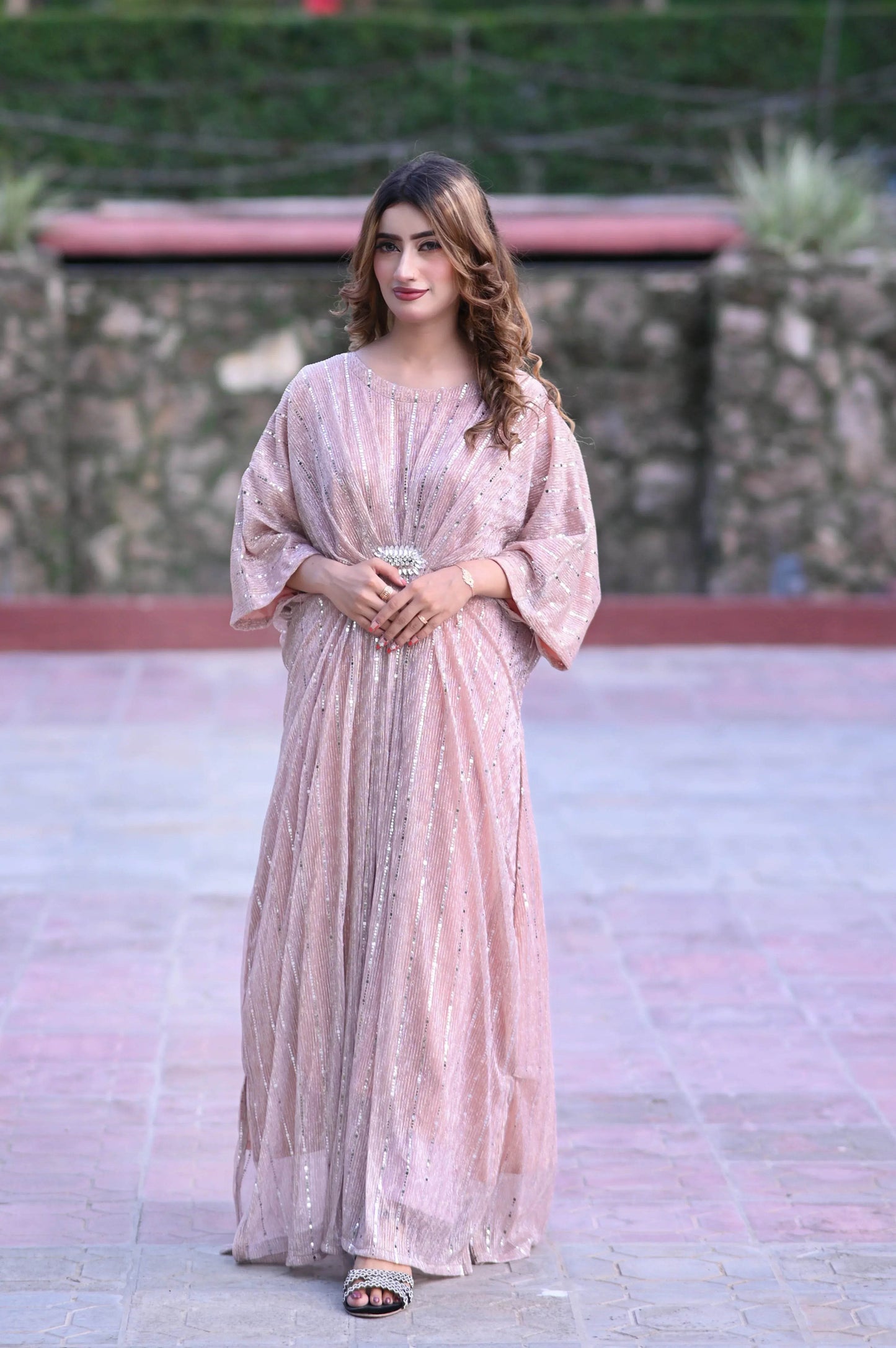 Kaftan Gown 2-Piece Stitched Dress - Layaal