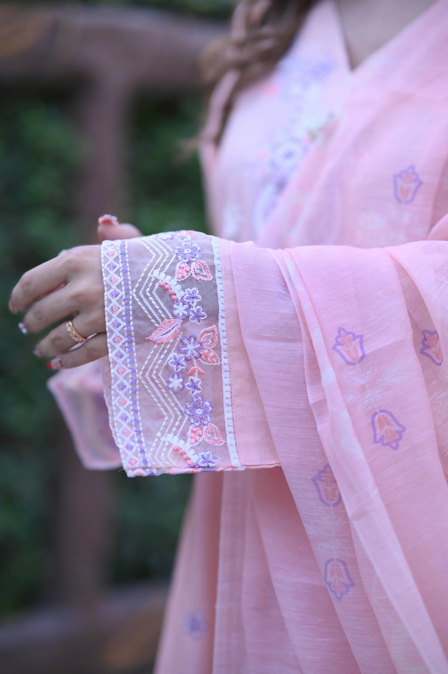 Peach Petal 3-Piece Stitched Suit - Layaal