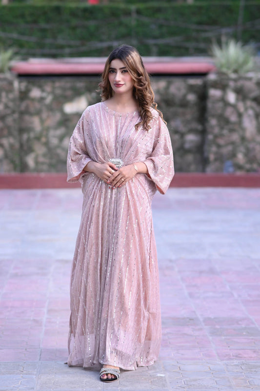 Kaftan Gown 2-Piece Stitched Dress - Layaal